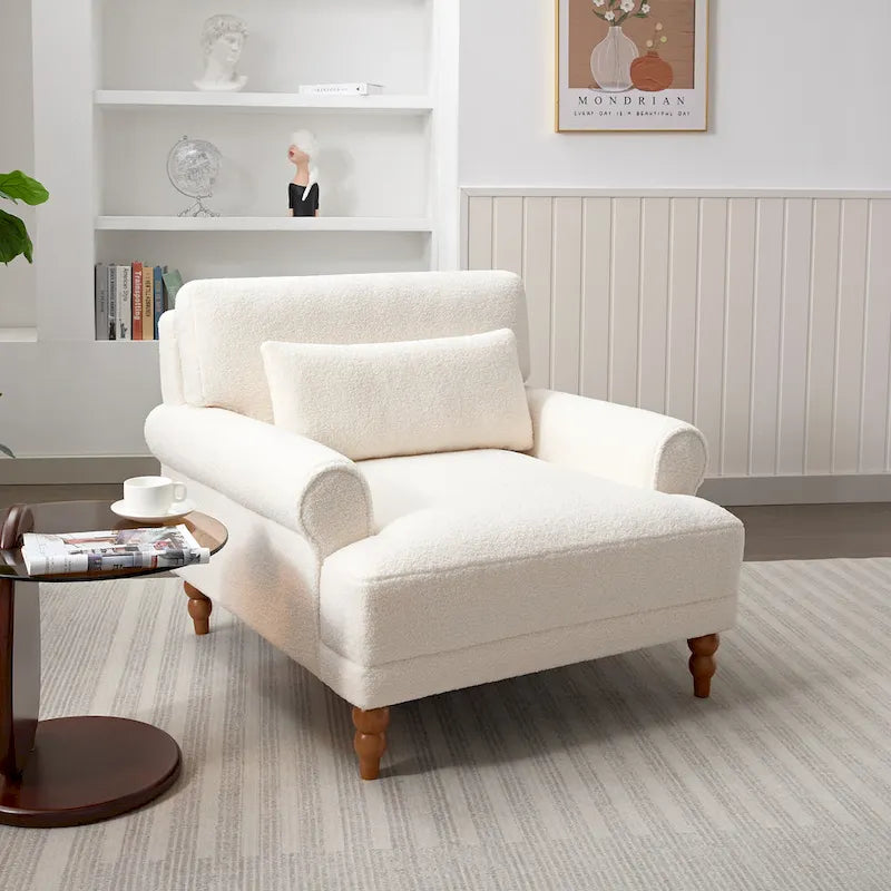 Fauteuil d'appoint en velours vert / blanc / beige avec accoudoirs circulaires et pieds colonne romaine, 1 place