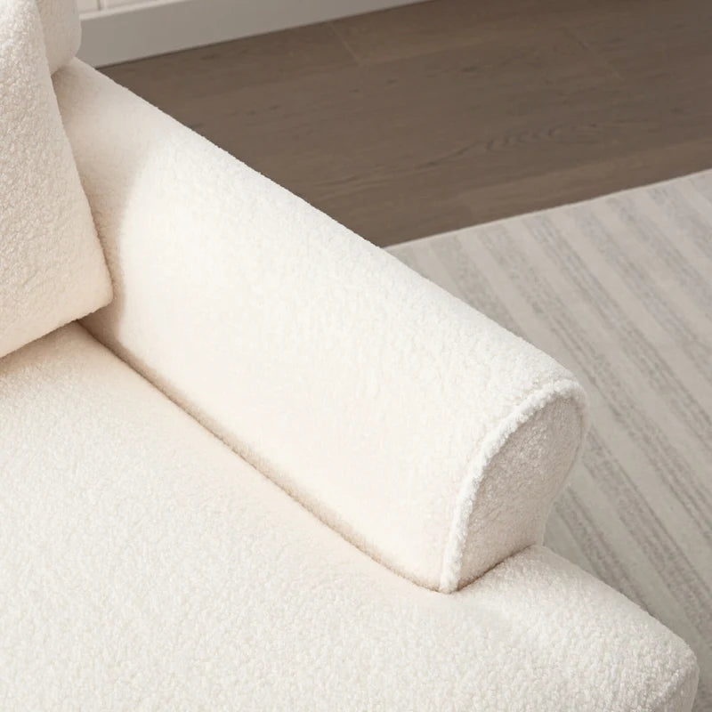 Fauteuil d'appoint en velours vert / blanc / beige avec accoudoirs circulaires et pieds colonne romaine, 1 place