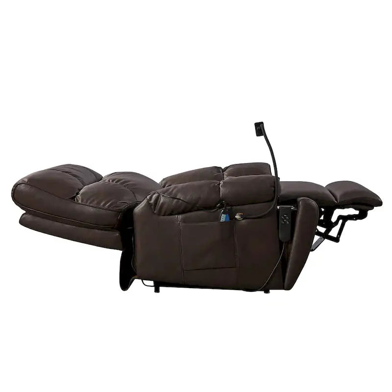 Fauteuil inclinable releveur électrique avec deux moteurs, massage et fonction chauffante