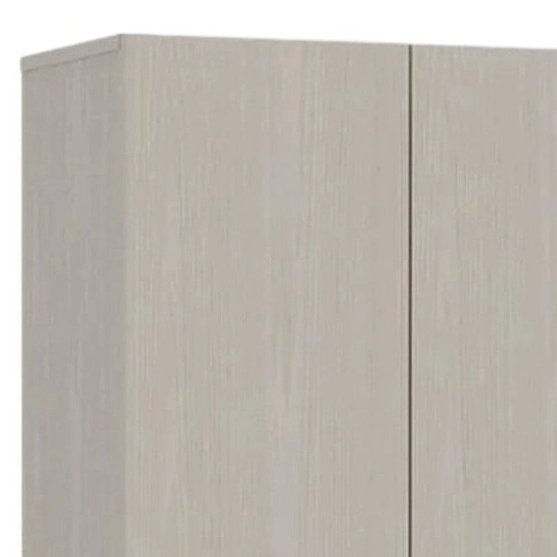 Garde-manger / Meuble de rangement haut et étroit gris clair, bois manufacturé, 180 cm de hauteur