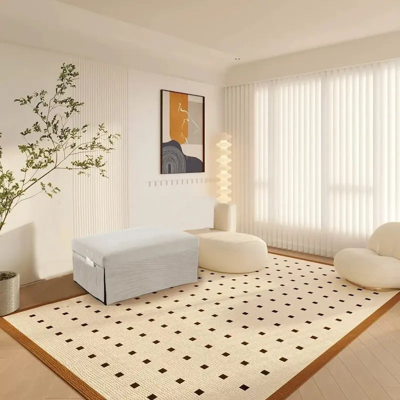 Chaise longue convertible 4-en-1 en velours côtelé blanc avec dossier réglable, 1 place