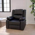 Fauteuil inclinable en cuir LeatherSoft dossier coussiné, noir / marron / gris / crème / cognac, 1 place