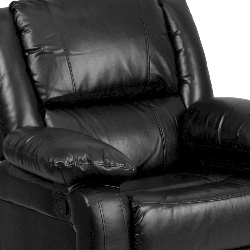Fauteuil inclinable en cuir LeatherSoft dossier coussiné, noir / marron / gris / crème / cognac, 1 place
