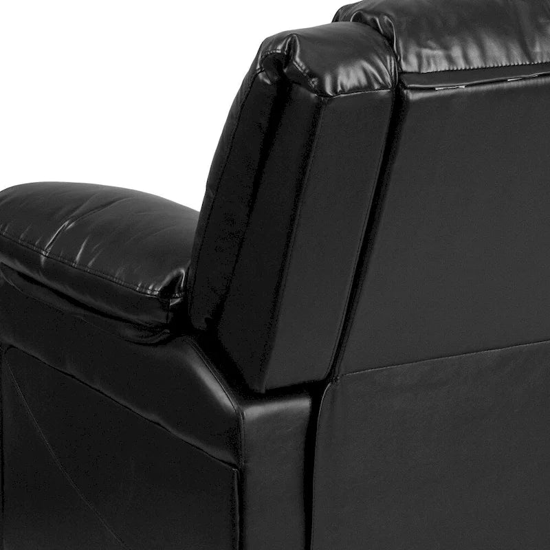 Fauteuil inclinable en cuir LeatherSoft dossier coussiné, noir / marron / gris / crème / cognac, 1 place