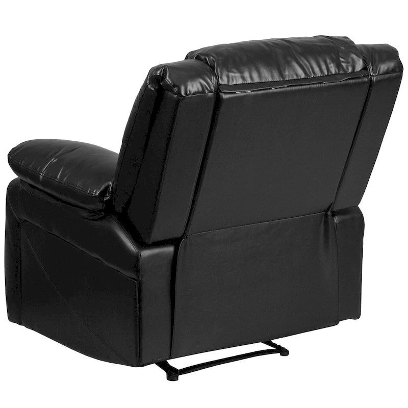 Fauteuil inclinable en cuir LeatherSoft dossier coussiné, noir / marron / gris / crème / cognac, 1 place