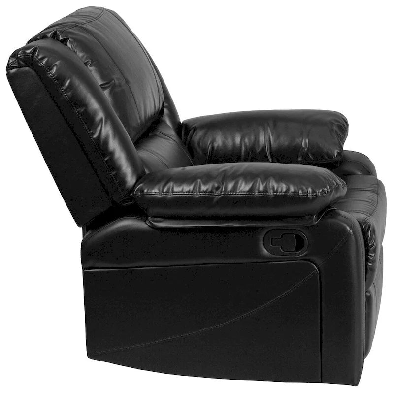 Fauteuil inclinable en cuir LeatherSoft dossier coussiné, noir / marron / gris / crème / cognac, 1 place