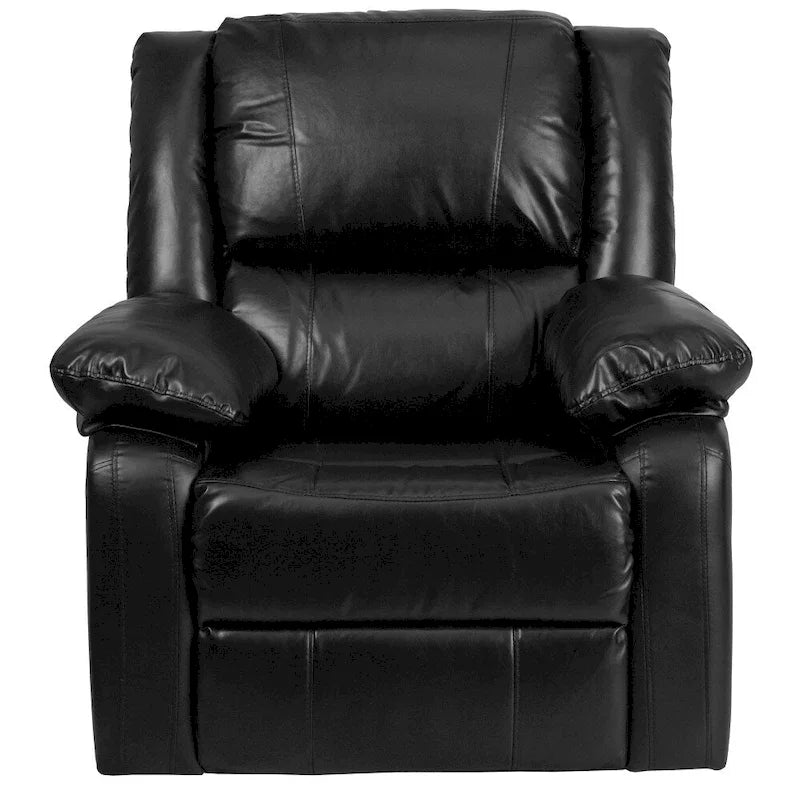 Fauteuil inclinable en cuir LeatherSoft dossier coussiné, noir / marron / gris / crème / cognac, 1 place
