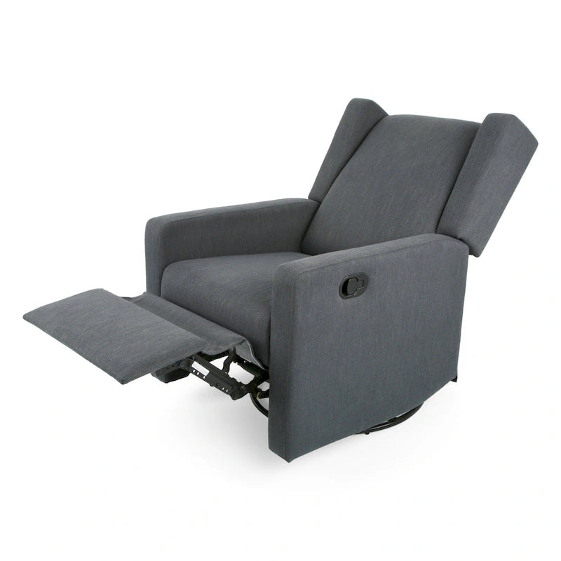Fauteuil inclinable pivotant Wingback avec mécanisme à levier