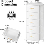 Commode de rangement à 5 tiroirs
