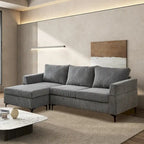 Canapé d'angle réversible en tissu polyester