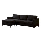 Canapé d'angle réversible en tissu polyester