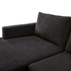 Canapé d'angle réversible en tissu polyester