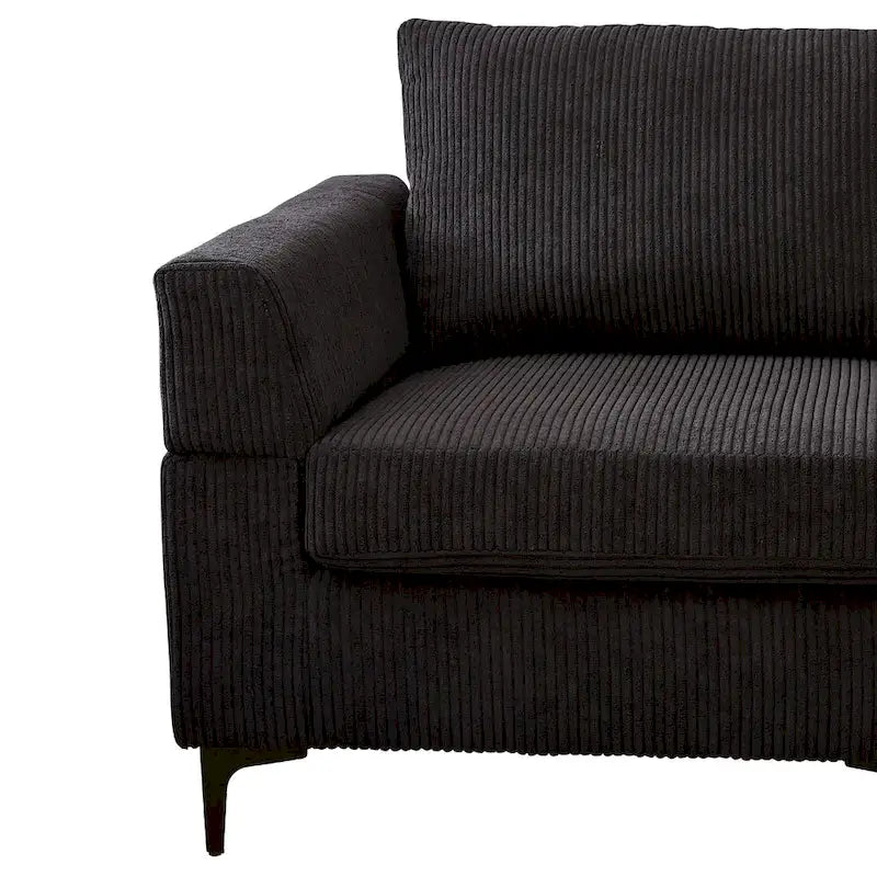 Canapé d'angle réversible en tissu polyester