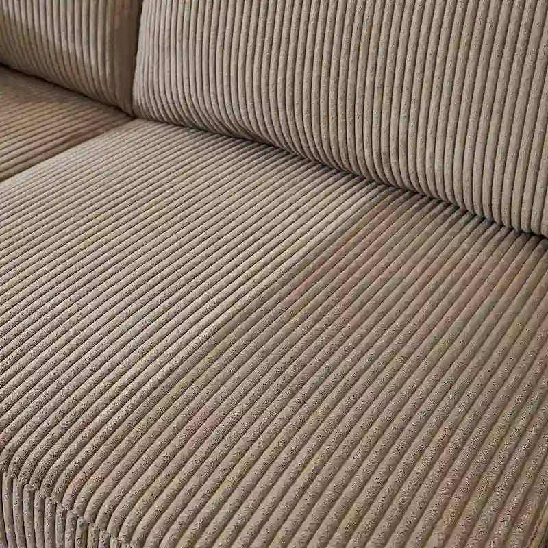 Canapé d'angle réversible en tissu polyester
