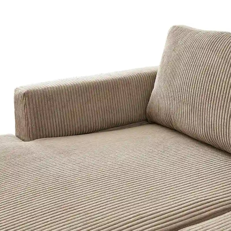 Canapé d'angle réversible en tissu polyester