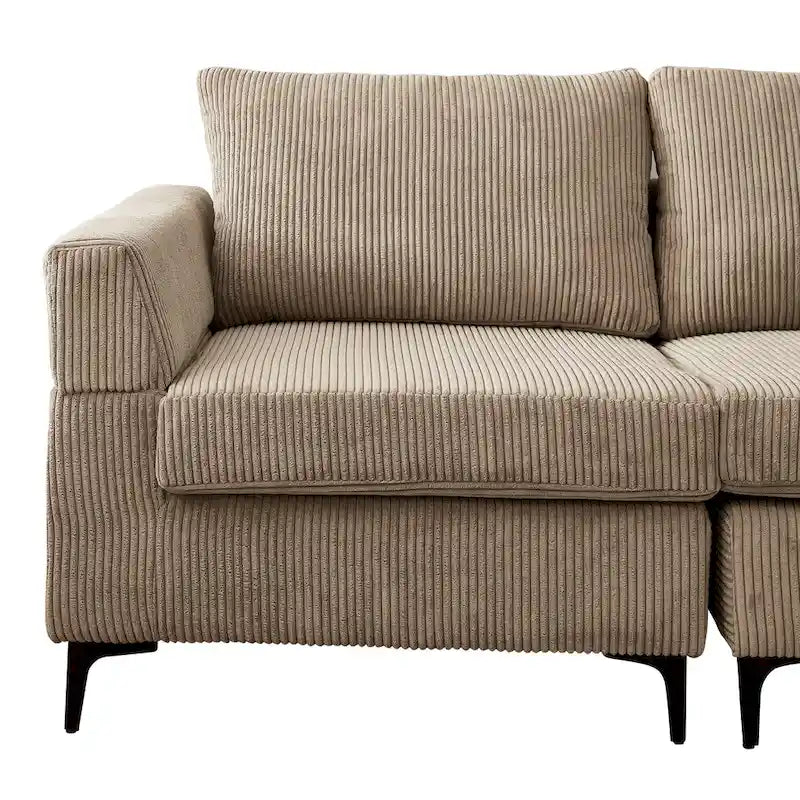 Canapé d'angle réversible en tissu polyester