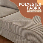 Canapé d'angle réversible en tissu polyester
