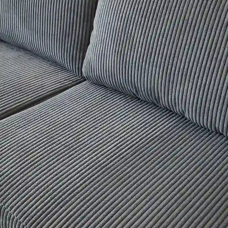 Canapé d'angle réversible en tissu polyester