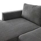 Canapé d'angle réversible en tissu polyester