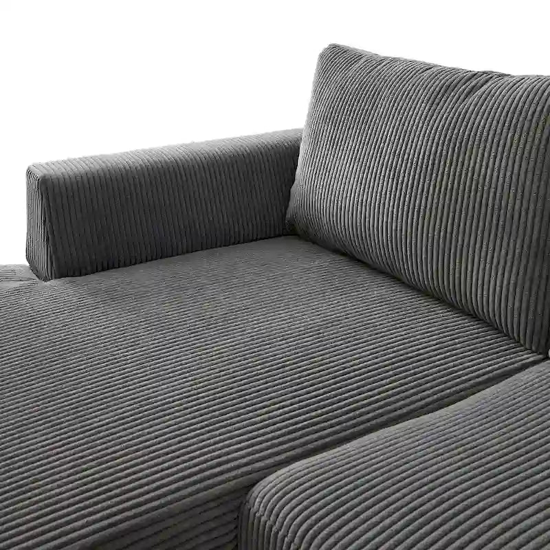 Canapé d'angle réversible en tissu polyester