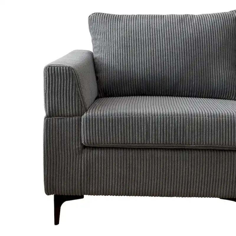 Canapé d'angle réversible en tissu polyester