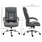Chaise de bureau pivotante à dossier haut avec hauteur et accoudoirs réglables