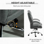 Chaise de bureau pivotante à dossier haut avec hauteur et accoudoirs réglables