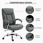 Chaise de bureau pivotante à dossier haut avec hauteur et accoudoirs réglables