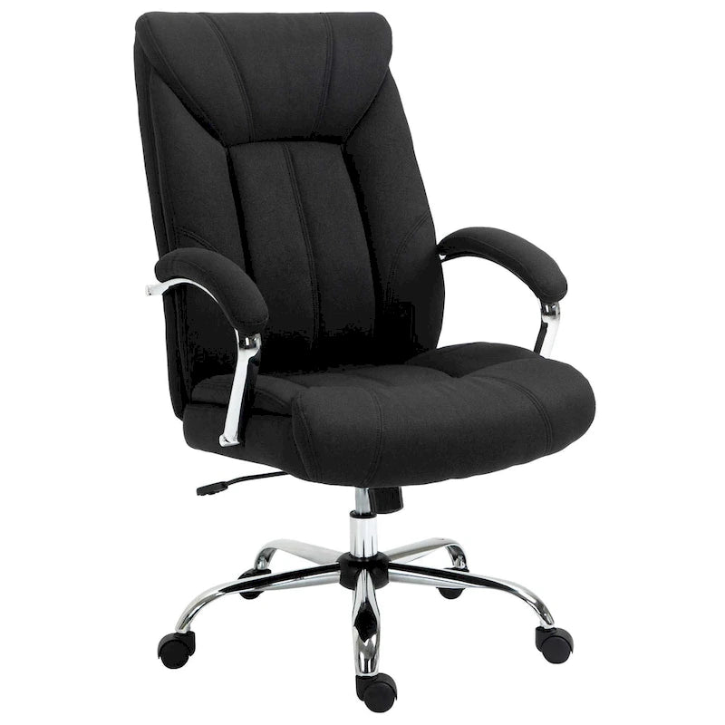 Chaise de bureau pivotante à dossier haut avec hauteur et accoudoirs réglables