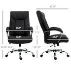 Chaise de bureau pivotante à dossier haut avec hauteur et accoudoirs réglables