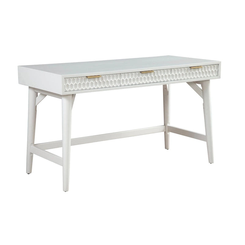 Grand bureau blanc avec tiroirs