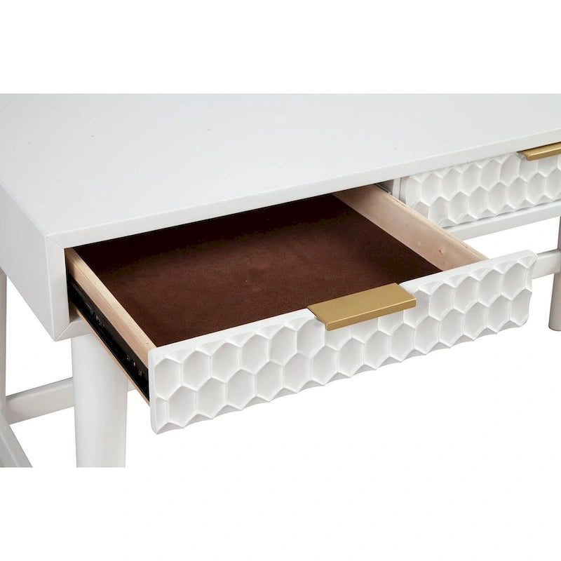 Grand bureau blanc avec tiroirs