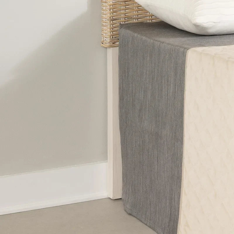 Tête de lit murale en rotin / rotin blanchi tissé à la main, Double / Queen