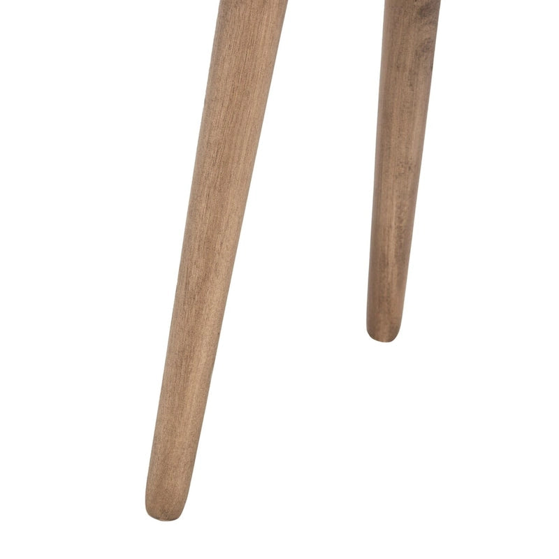 Table d'appoint ronde en pin, aspect vieilli, blanc/marron clair/gris ardoise/noir