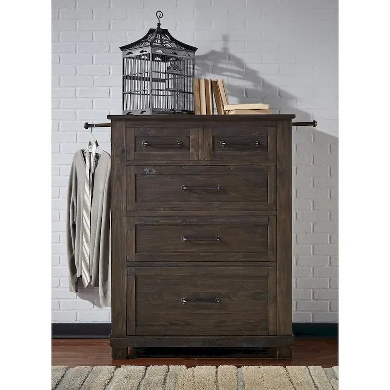 Chambre à coucher 4 pièces en bois massif avec rangement