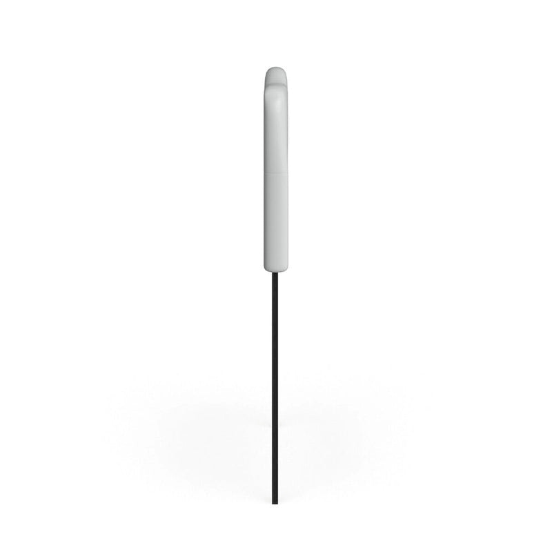 Tête de lit en vinyle PU blanc/noir pleine taille avec surpiqûres en losange et capitonnage à boutons
