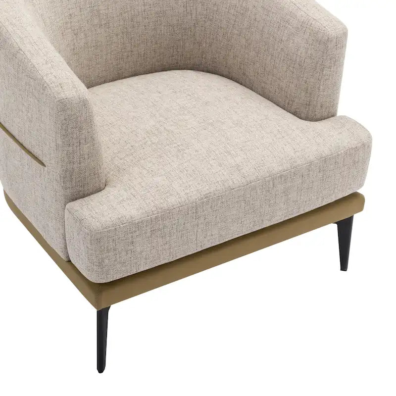 Fauteuil tonneau bicolore
