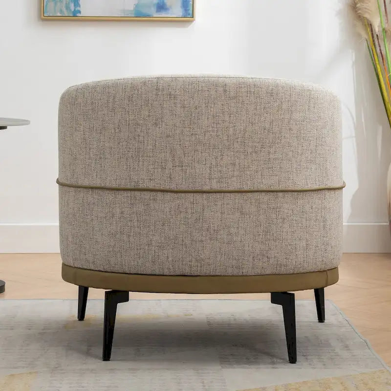 Fauteuil tonneau bicolore