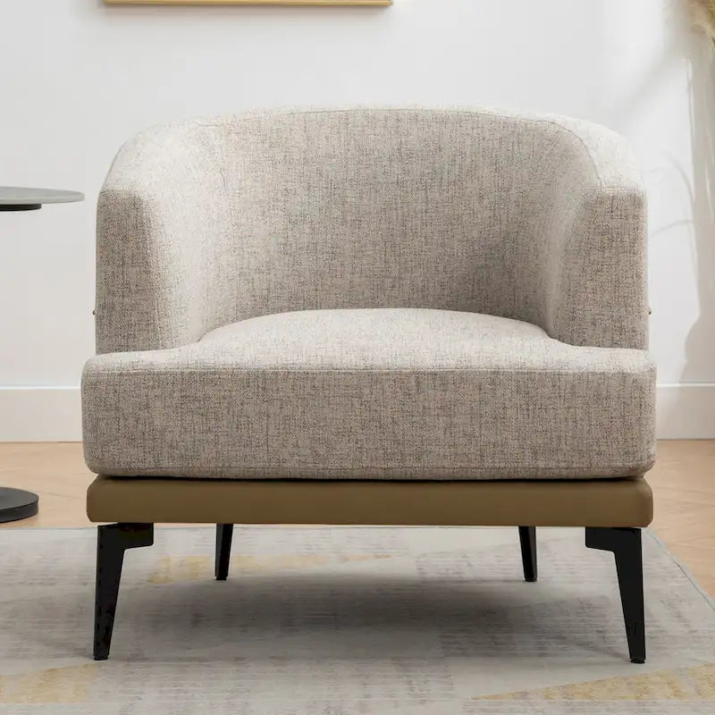 Fauteuil tonneau bicolore