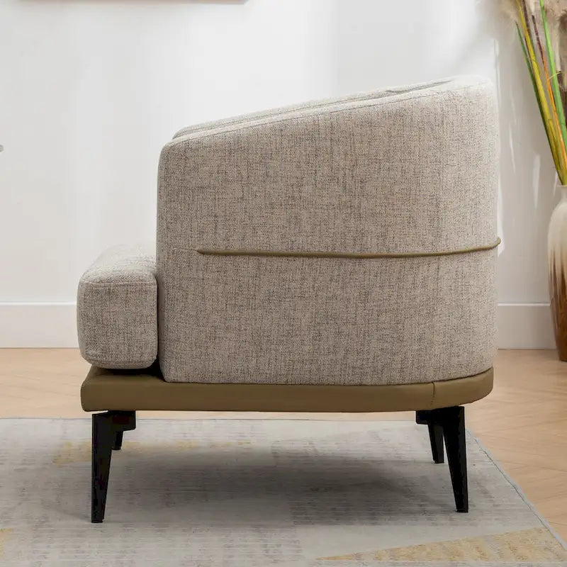 Fauteuil tonneau bicolore