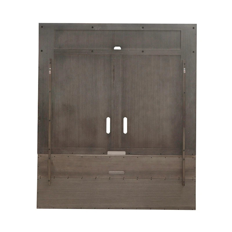 Meuble TV 70" de large en beige bruni avec étagère flottante et 3 tiroirs