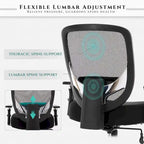 Chaise de bureau ergonomique réglable avec support lombaire