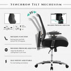 Chaise de bureau ergonomique réglable avec support lombaire