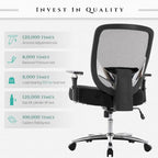 Chaise de bureau ergonomique réglable avec support lombaire