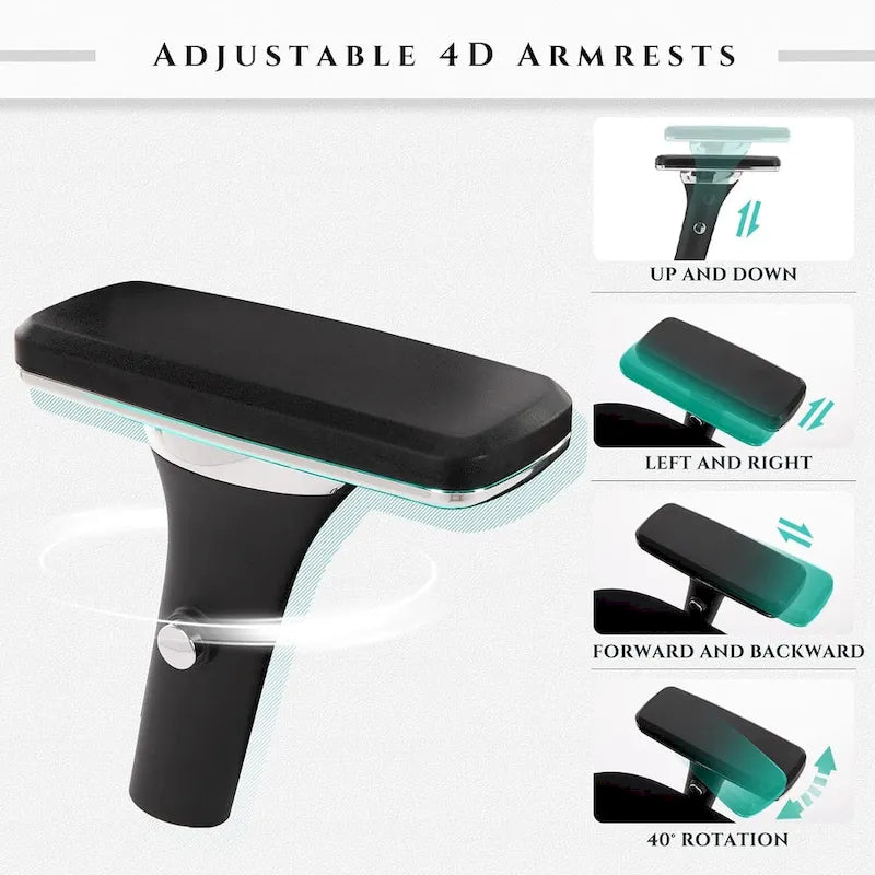 Chaise de bureau ergonomique réglable avec support lombaire