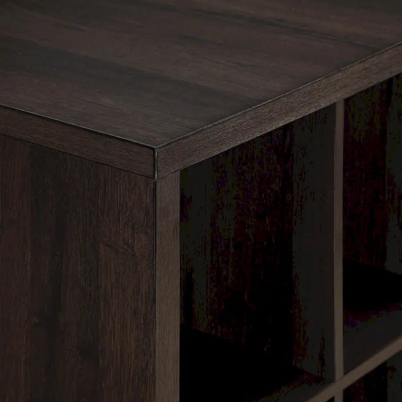 Bureau Mocha 48" avec bibliothèque double et 12 casiers de rangement, 1 place