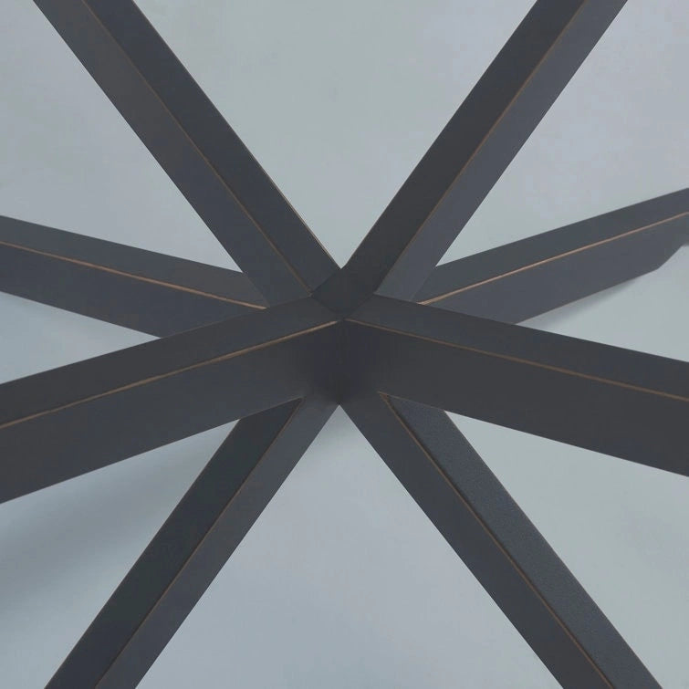 Table basse ronde à plateau en verre trempé, couleur or/argent/noir, avec pieds tubulaires en métal