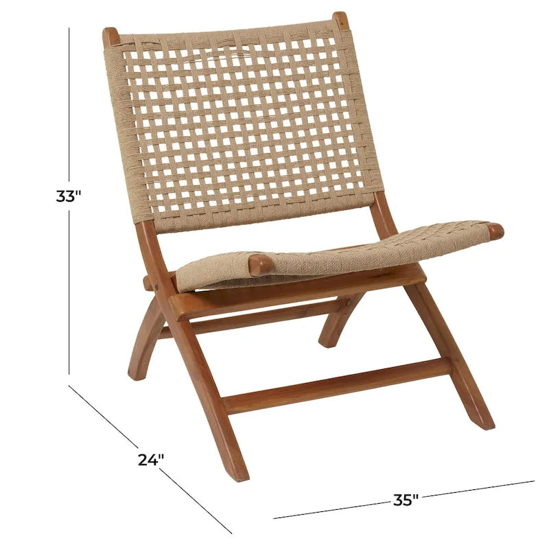 Fauteuil d'appoint tissé main en acajou brun/noir avec assise tissée, 1 place